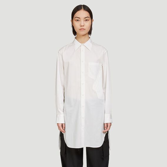 Oversized Poplin Shirt in White