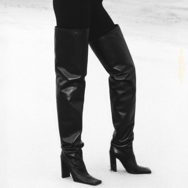 BOTTES SQUARE EN CUIR