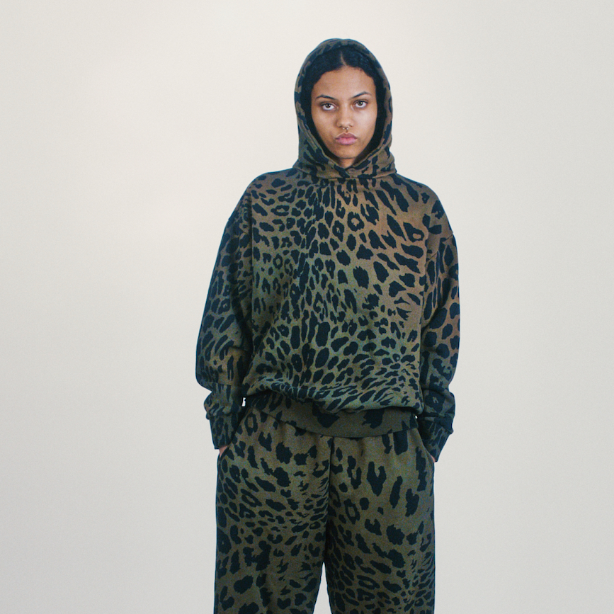 leopard tie dye hoodie