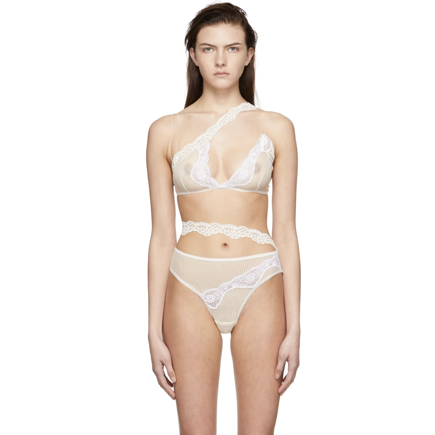 Off-White Cotton Bra