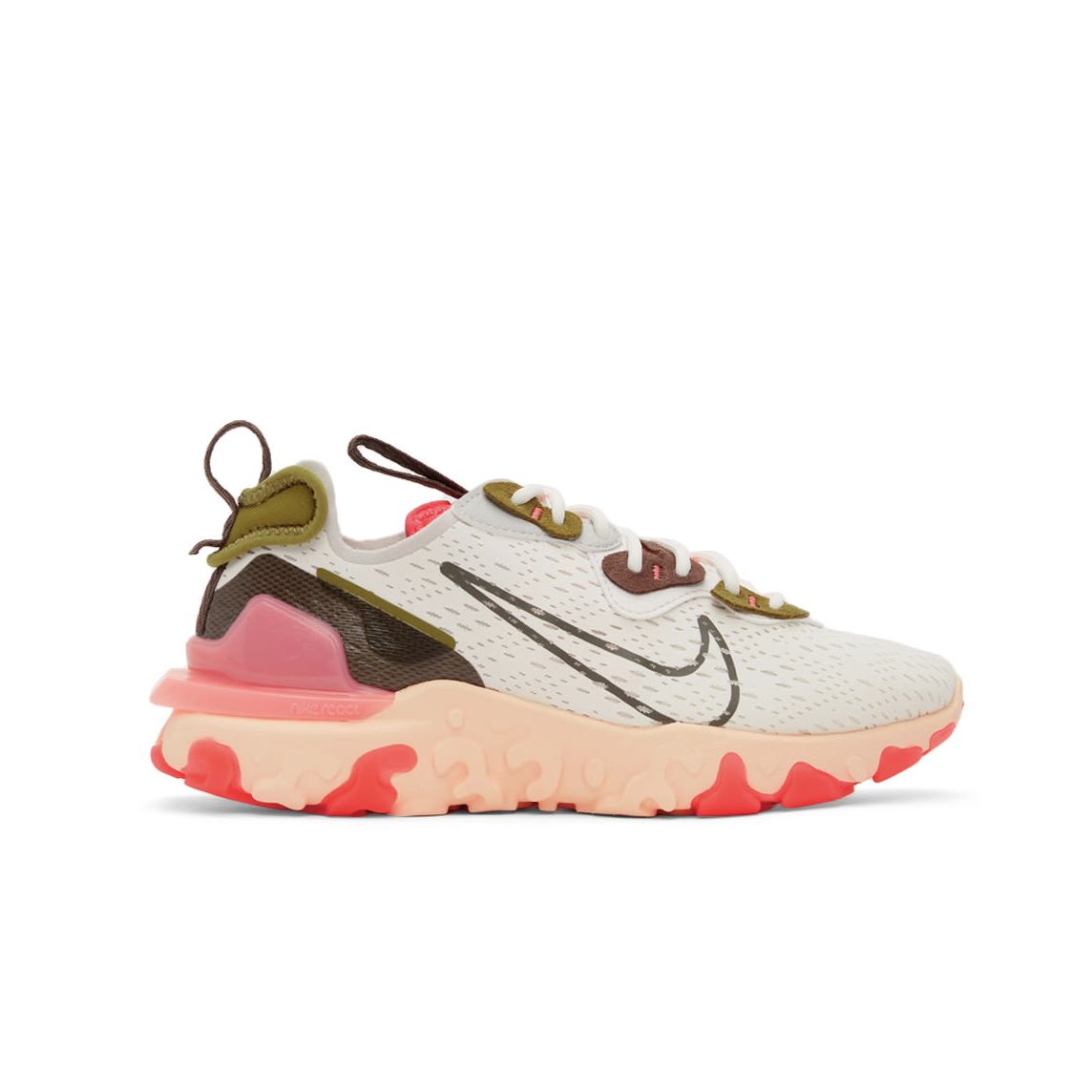 Off-White & Pink React Vision Sneakers