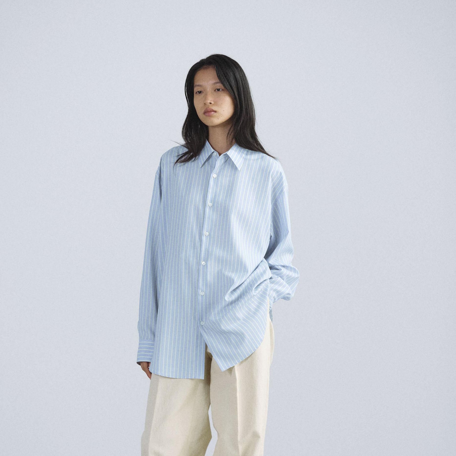 WOOL STRIPE SHIRT