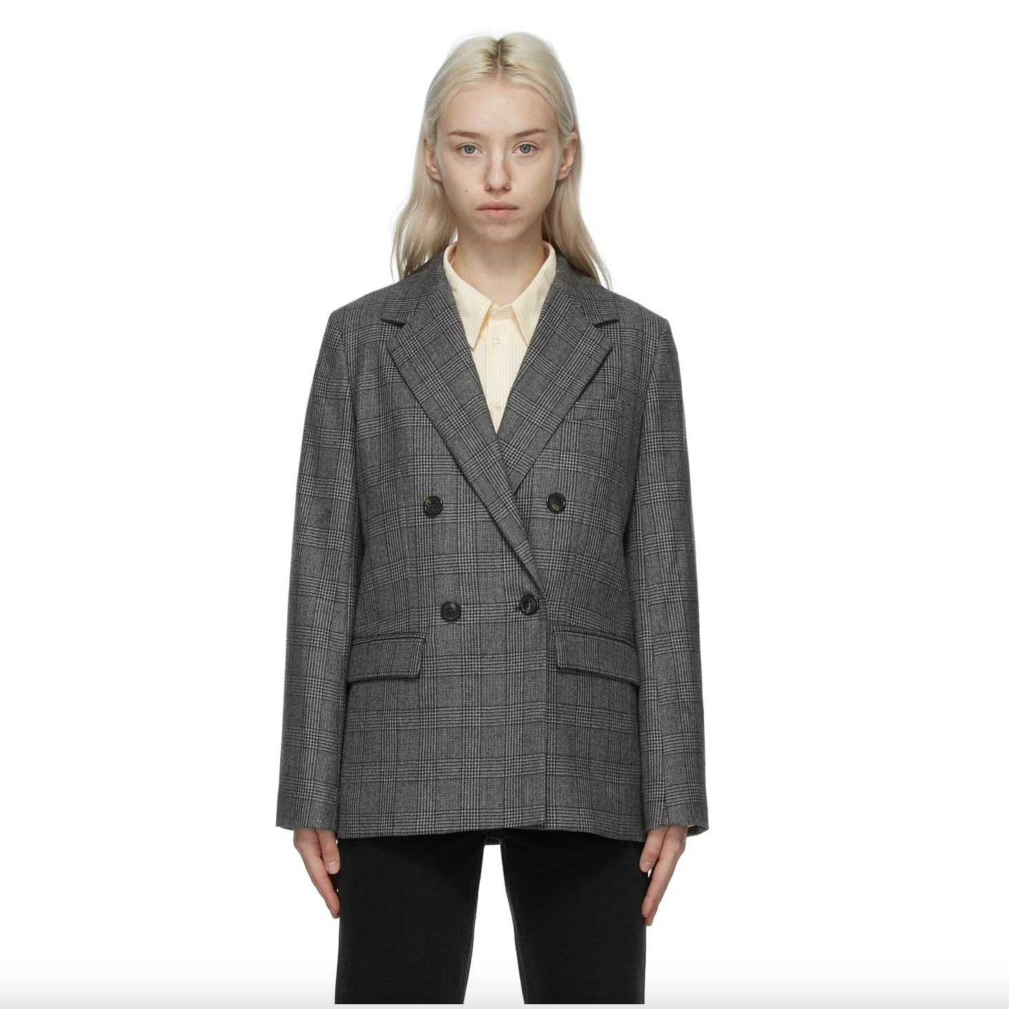 Grey Check Prune Blazer