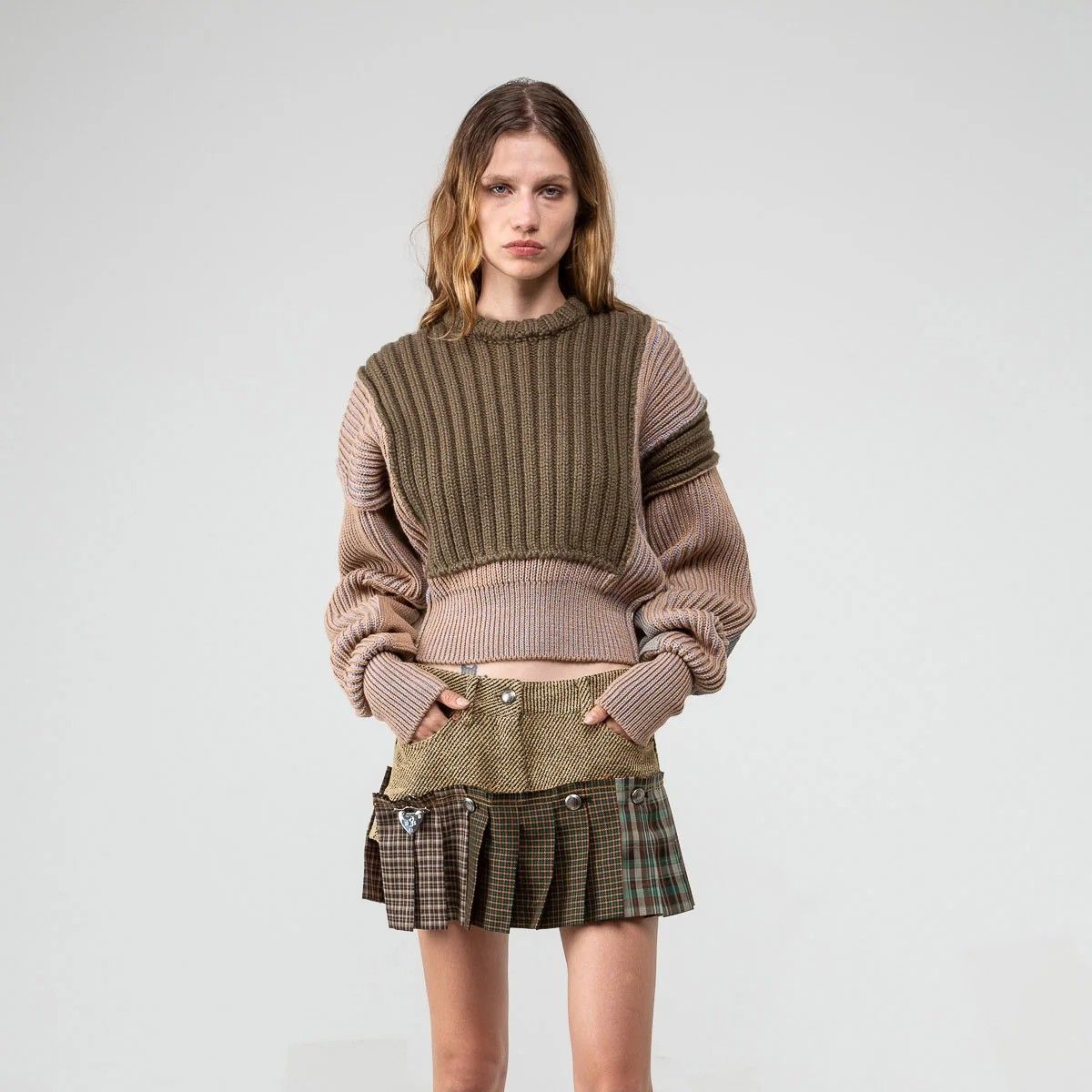 PANELLED SWEATER