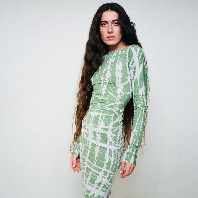 Brushstroke Long Dress