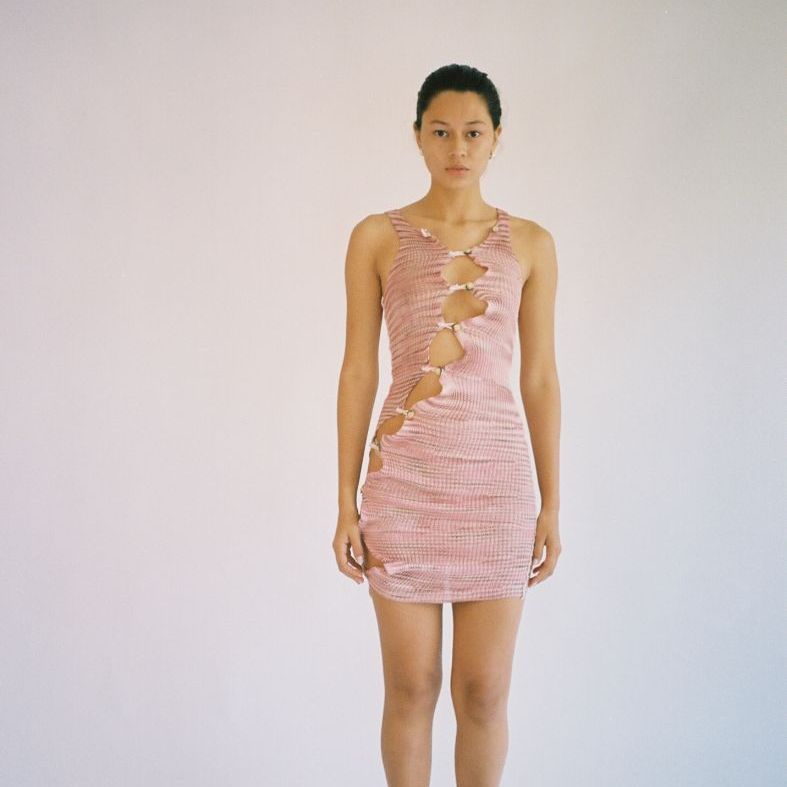 Rose Vortex Mini Dress