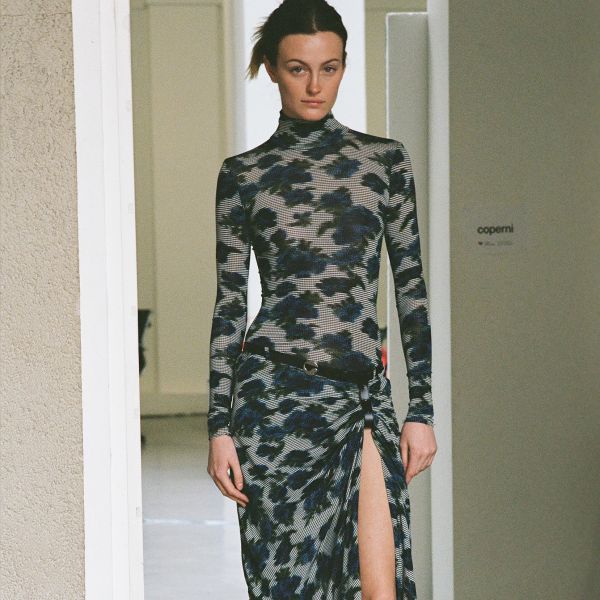 Suspended Ascii Midi Dress