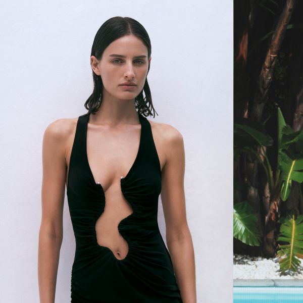 SALACIA RUCHED MINI DRESS