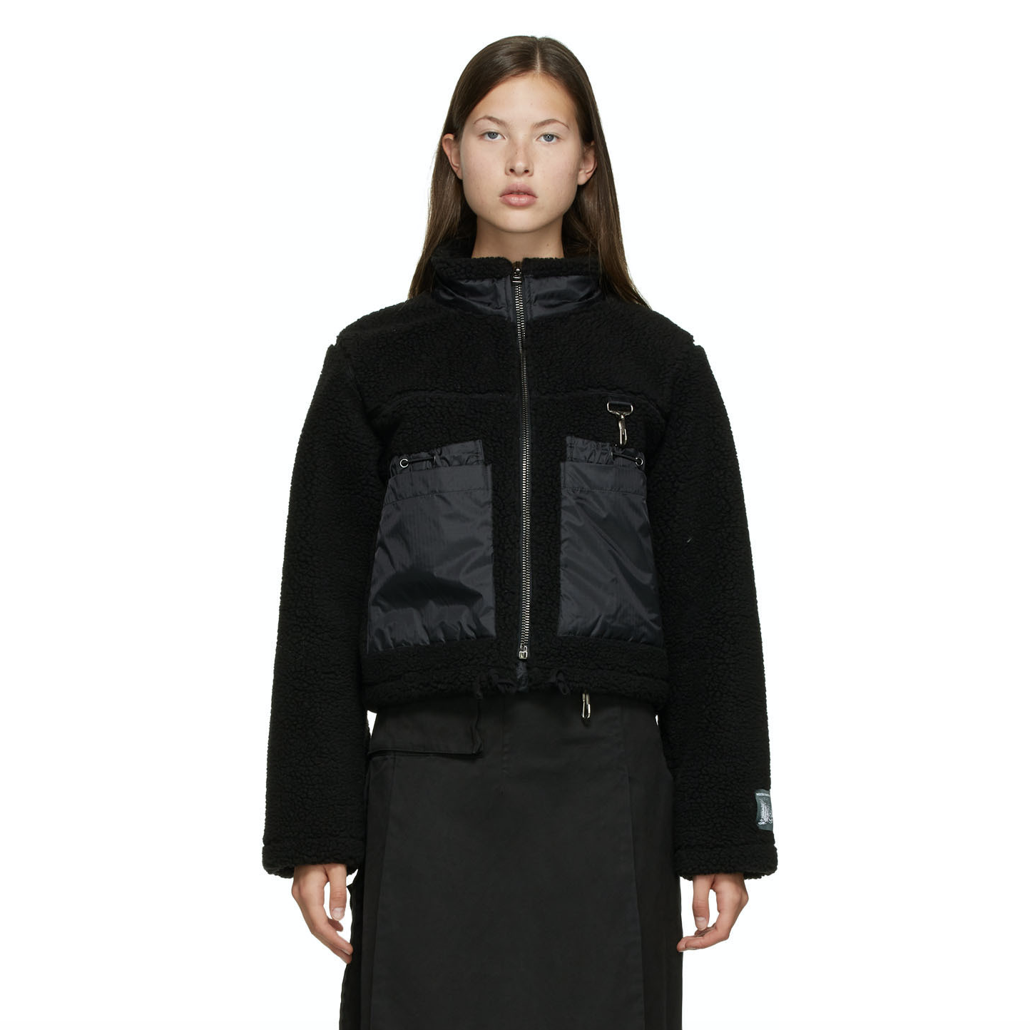 Black Sherpa Fleece Jacket