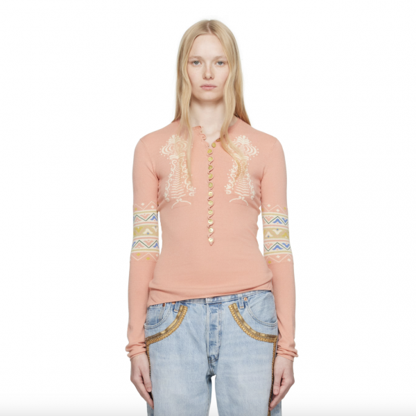 Henley à manches longues