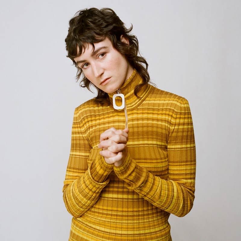 Neckband Striped Knit Sweater