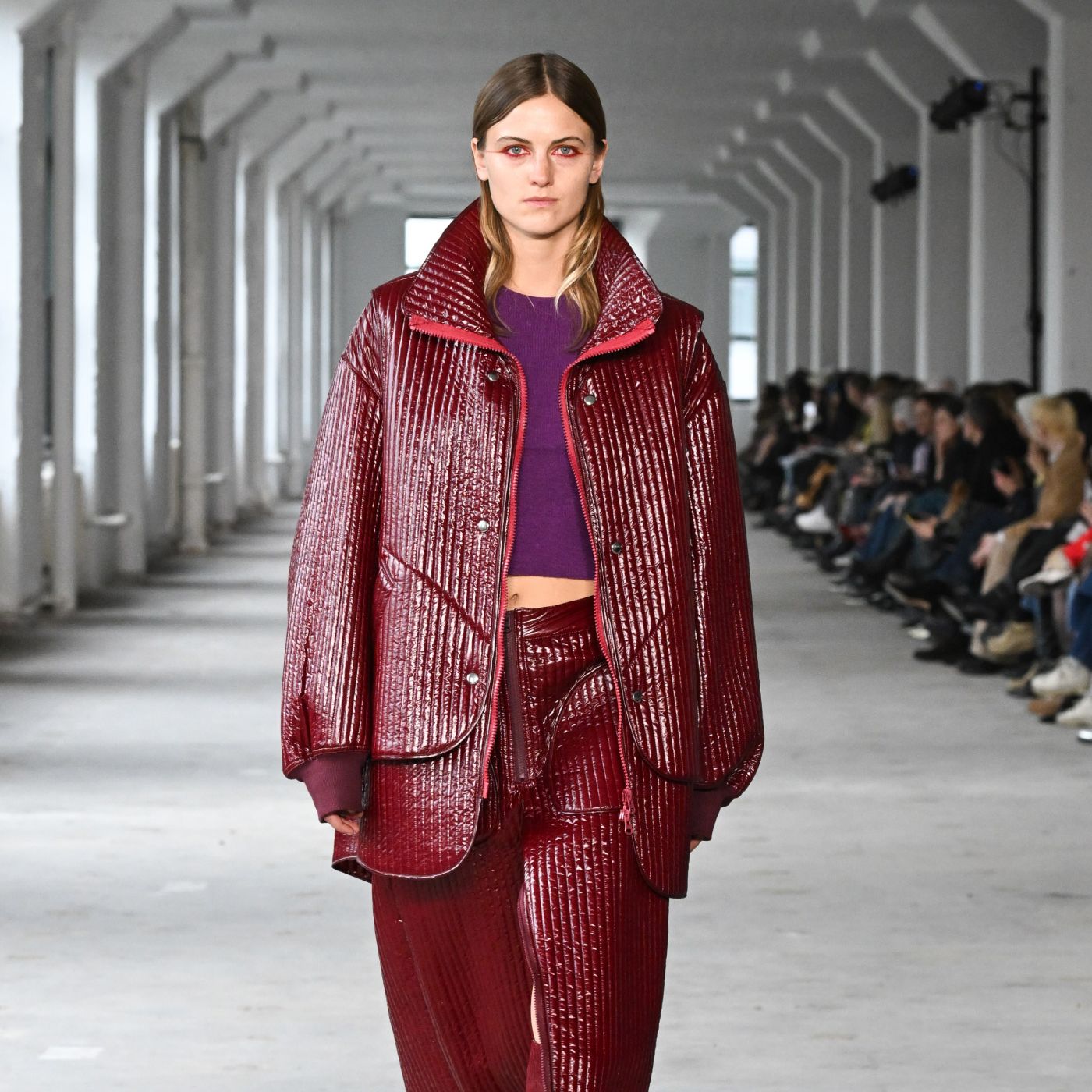 LINE JACKET IN OXBLOOD