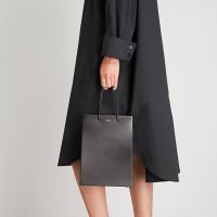 Medium leather box tote