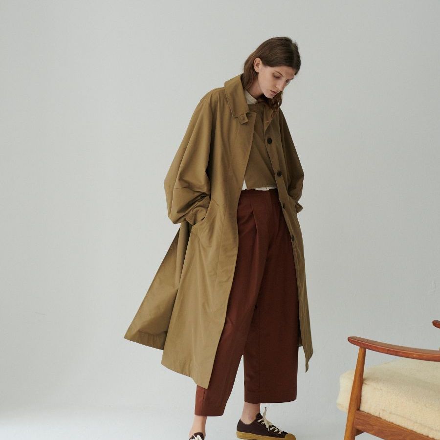 TADAO COAT IN ALMOND