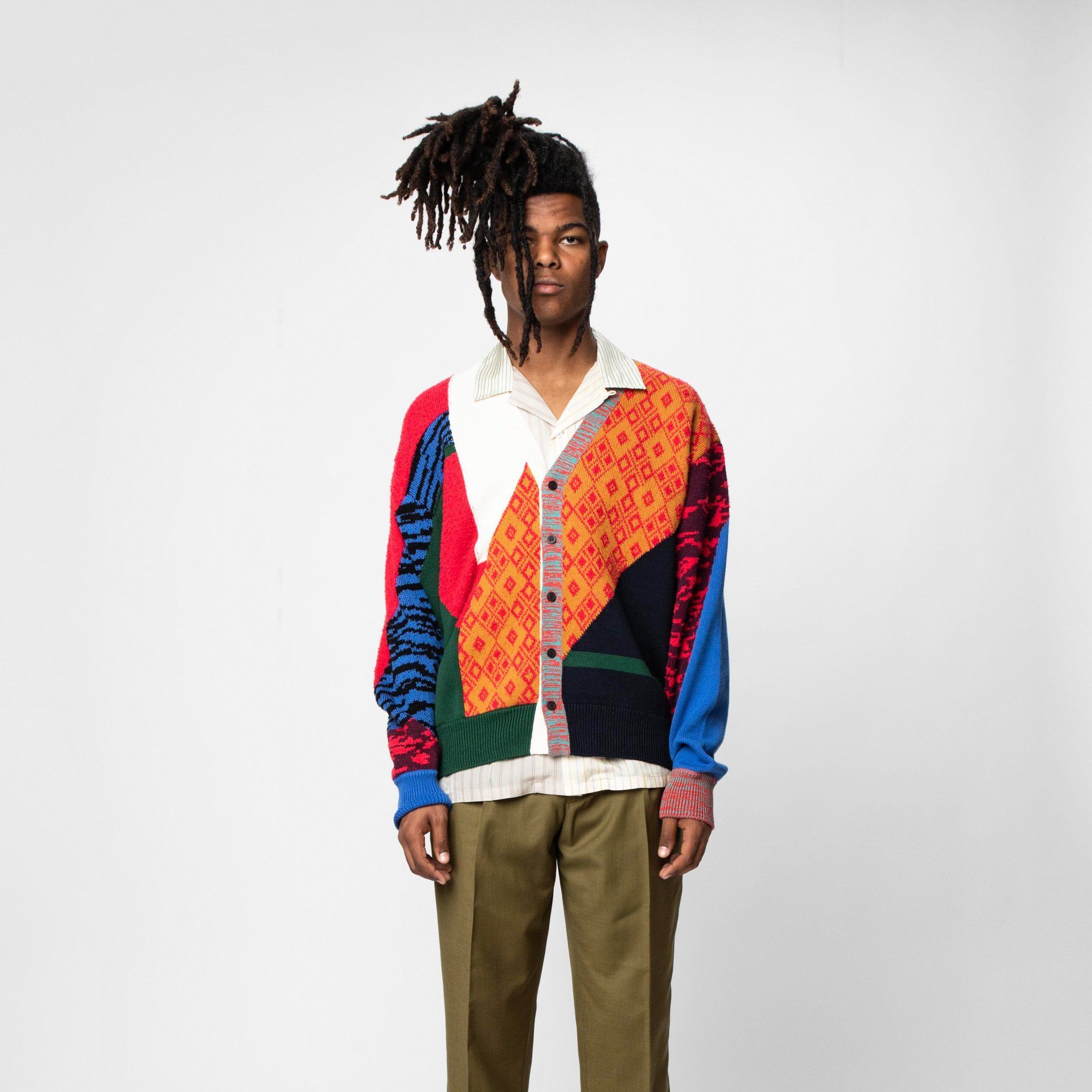 Jacquard Knit Cardigan