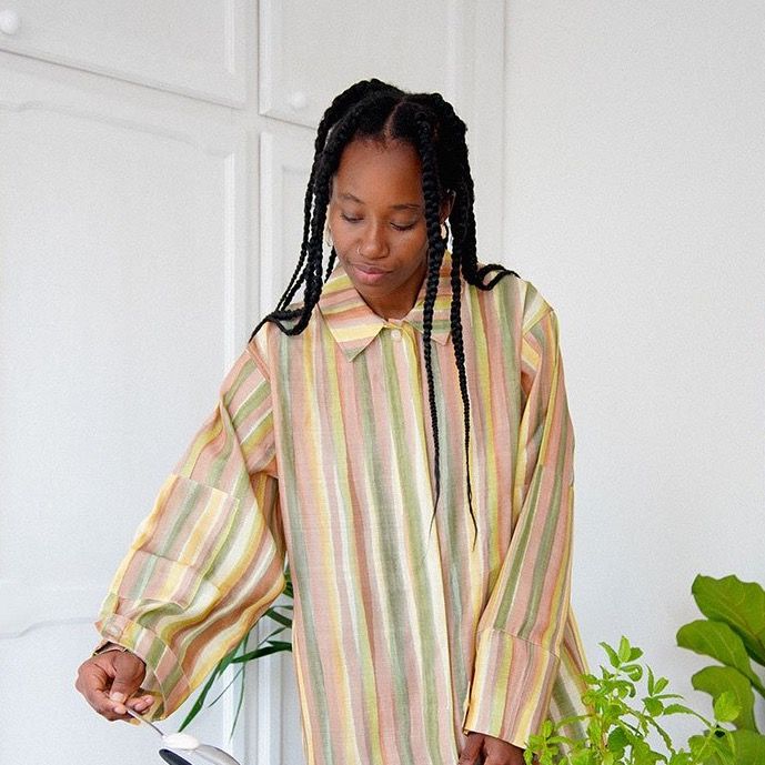 La Chemise Oversized Striped Shirt