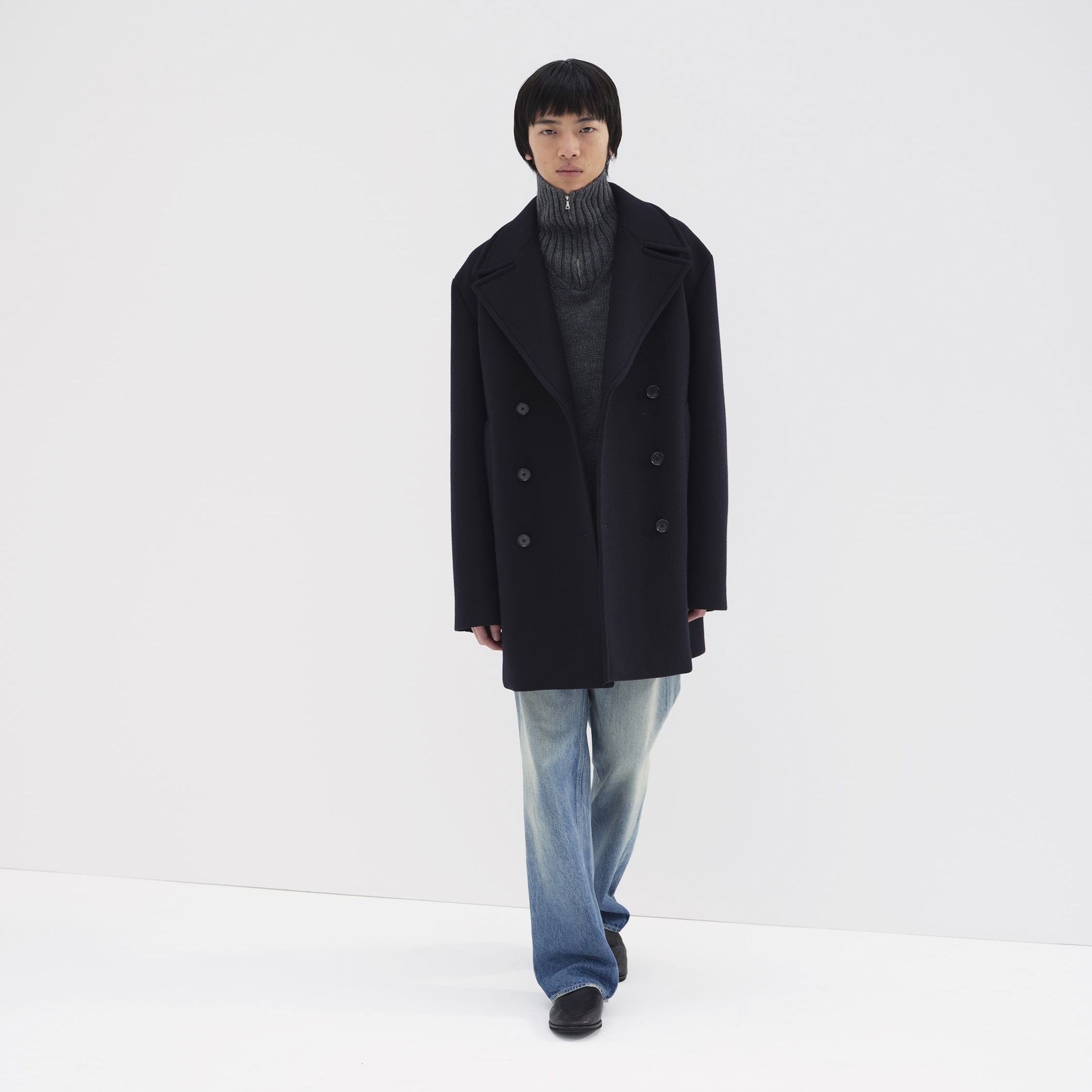 SPONGE WOOL MELTON P-COAT